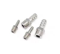 MEXEWORD Adaptador de unión de tubería de Alta presión de Acero Inoxidable 304 con Rosca Macho M4 M5 M6 M8 M10 M12 M14 M20(M10x1 to 8mm)