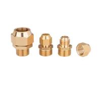 MEXEWORD Conector Adaptador Abocardado De Cobre con Conexión Directa De Rosca Macho De 1/8", 1/4", 3/8" Y 1/4" For Expansión De Cobre(6mm Pipe OD 1/4")
