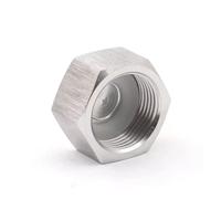 MEXEWORD Conector Adaptador de conexión de tubería con tapón de Extremo Hexagonal de Acero Inoxidable 304 con Rosca Hembra métrica BSP NPT(M24x1.5)