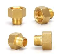 MEXEWORD Conector Adaptador de conexión de tubería de latón BSP de 1/8", 1/4", 3/8" y 1/2" con Rosca Hembra a Macho M14, M16, M18, M20, M22, M24(F M18x1.5-M BSP1I2)