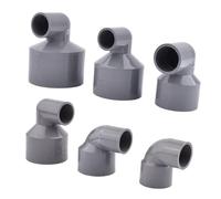 MEXEWORD Conector de Codo Reductor de PVC Gris, 25-63 mm, Adaptador de tubería de riego for jardín, Acuario, pecera, Accesorios de tubería reductores, 1 Unidad.(63x32mm)