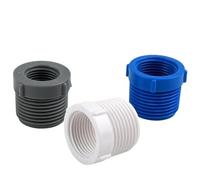 MEXEWORD Conector Reductor de PVC con Rosca Hembra/Macho de 1/2", 3/4" y 1" for tubería de Agua de jardín, Adaptador de riego, Conector de buje(Grey,1-1I2 Inch)