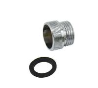 MEXEWORD Conector roscado de latón Macho Plateado M22 M24 a 1/2 "para reparación de Conectores de conversión de Grifo, Accesorios de Rap de jardín, 1 Uds.(M24 to 1I2)