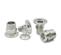 MEXEWORD KF16 KF25 KF40 KF50 Brida de vacío Adaptador de Junta Hexagonal Acero Inoxidable 304 BSP Rosca Externa 1/8 "1/4”1/2“3/4”3/8“1”11/4" 11/2" 2"(KF25-OD 1l2 Inch)