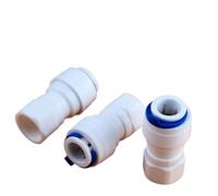 MEXEWORD Manguera de Hilo Femenino de 1/4 "OD 3/8", de ósmosis inversa de Agua RO, Adaptador de manómetro 32N, conexión rápida Recta, 1 Uds.