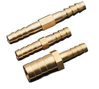 MEXEWORD Manguera Recta de latón, Accesorio de Tubo con púas Iguales, 4mm, 5mm, 6mm, 8mm, 10mm, 12mm, 16mm, 19mm, 25mm, Adaptador de Conector de acoplador de púas de Cobre y Gas(25-12mm)