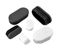 MEXEWORD Tapones de Tubo de plástico ovalados, tapón de inserción de Tubo, Tapas for pies de Silla y Mesa, Negro/Blanco, 10x20mm ~ 50x120mm (Color : 15x30mm(White), Tamaño : 10Pcs), T16307