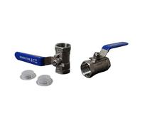 MEXEWORD Válvula de Bola de Acero Inoxidable SS304 de 3/4'' DN20 1/2'' DN15 BSPT, Rosca Hembra, válvula de Bola de Encendido y Apagado, válvula Directa Recta.(DN20)