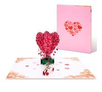 Mexgcom Tarjeta Pop-Up Viene con Un Sobre y Una Tarjetita, Puede Enviarse A Una Novia, Pareja, Media Naranja o Cualquier Otra Persona Importante, 3D para Un Cumpleaños (Árbol del amor)