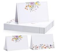 Mexgcom Tarjetas Marcasitios 50 tarjetas/paquete, El tamaño del papel es 10x9cm, Mesa para Comunión, Bautizo, Boda, Cumpleaños, Graduación, Fiesta, (dobladas) Tarjetas de mesa (Estilo B)