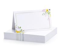 Mexgcom Tarjetas Marcasitios 50 tarjetas/paquete, El tamaño del papel es 10x9cm, Mesa para Comunión, Bautizo, Boda, Cumpleaños, Graduación, Fiesta, (dobladas) Tarjetas de mesa (Estilo A)