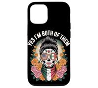 Mexican American Sugar Skull Bilingual Culture Pride Carcasa para iPhone 12/12 Pro
