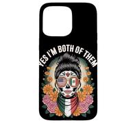 Mexican American Sugar Skull Bilingual Culture Pride Carcasa para iPhone 15 Pro MAX
