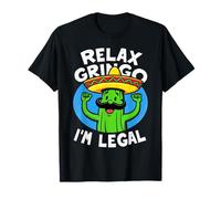 Mexican Cactus Funny Cinco de Mayo Relax Gringo I'm Legal Camiseta