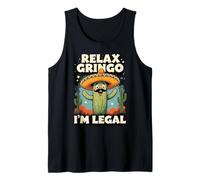 Mexican Cactus Funny Cinco de Mayo Relax Gringo I'm Legal Camiseta sin Mangas
