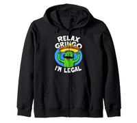 Mexican Cactus Funny Cinco de Mayo Relax Gringo I'm Legal Sudadera con Capucha