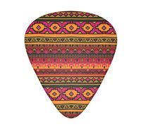 Mexican Folk Art Boho Advanced púa de guitarra 12 piezas Tres espesores para bajo, guitarra eléctrica, funda para guitarra acústica