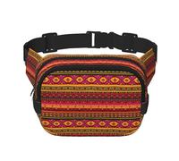 Mexican Folk Art Boho - Riñonera unisex de moda, elegantes riñoneras para entrenamientos, correr, viajar y senderismo, Black, Talla única