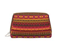 Mexican Folk Art - Organizador de maquillaje bohemio, bolsa de aseo para viajes, para cosméticos, cuidado de la piel, accesorios, White, Talla única, Neceser
