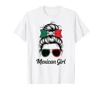 Mexican Girl México Bandera Nacional Match Favorite My Game Day Camiseta