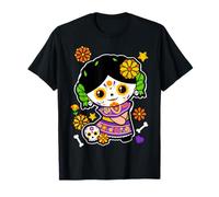 Mexican La Jefa Sugar Skull Cinco De Mayo Women Girls Kids Camiseta