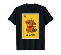 Mexican Lottery Designs Mexican El Gato The Cat Parody Camiseta
