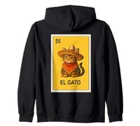 Mexican Lottery Designs Mexican El Gato The Cat Parody Sudadera con Capucha