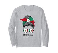 Mexican Mexicana Girl Mexican Heritage Mexico Flag Manga Larga