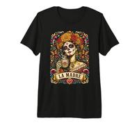 Mexican Mom Sugar Skull Cafecito Y Chisme Latina Mama Coffee Camiseta Premium