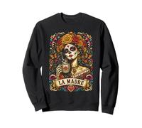 Mexican Mom Sugar Skull Cafecito Y Chisme Latina Mama Coffee Sudadera