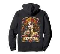 Mexican Mom Sugar Skull Cafecito Y Chisme Latina Mama Coffee Sudadera con Capucha
