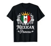 Mexican Princess Mexico Flag Proud Mexican Girl Camiseta