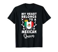 Mexican Queen Mexican Wife Girlfriend Mexico Flag Camiseta