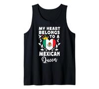 Mexican Queen Mexican Wife Girlfriend Mexico Flag Camiseta sin Mangas
