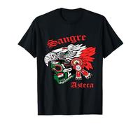 Mexican Sangre Azteca Warrior Skull Mask Mexico Native Camiseta