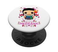 Mexicana Muñequitas Mexican Womens Doll Lele María Mazahua PopSockets PopGrip Adhesivo