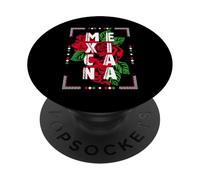 Mexicana Patriotic Badass Sayings Heritage Latina Power PopSockets PopGrip Adhesivo
