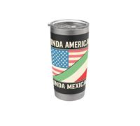 Mexicano-Americano Un poco Americano Herencia Mexicana Vaso térmico de acero inoxidable de doble pared