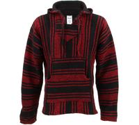Mexicano Baja Sudadera con Capucha Jerga Alfombra Jersey Siesta Surf Hippy Baha