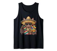 Mexicano Bat Poncho Cinco De Mayo Fiesta Sombrero Meme Camiseta sin Mangas