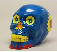 Mexicano Calavera - Cerámica azul - Figura decorativa multicolor