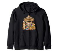 Mexicano Leopard Poncho Cinco De Mayo Fiesta Sombrero Meme Sudadera con Capucha