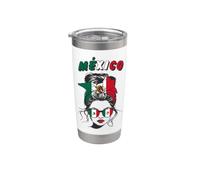 México, Bandera Mexicana, Mexico Girl, Mexican Women Girls Vaso térmico de acero inoxidable de doble pared