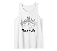 México City Skyline Minimalista Line Art Travel Souvenir Camiseta sin Mangas