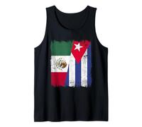 México Cuba Media Bandera Patrimonio Cubano Mexicano Camiseta sin Mangas