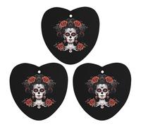México Dia De Los Muertos - 3 ambientadores de coche colgantes de larga duración, ambientadores automáticos, tabletas de aromaterapia, espejo retrovisor, accesorios interiores