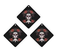 México Dia De Los Muertos - 3 ambientadores de coche colgantes de larga duración, ambientadores automáticos, tabletas de aromaterapia, espejo retrovisor, accesorios interiores