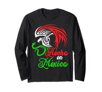 Mexico Flag Mexican Hispanic Siesta Pride Vintage Manga Larga