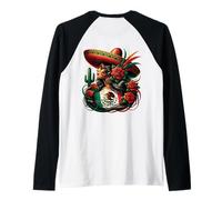 Mexico Flag Mexican Hispanic Siesta Pride Viva México Women Camiseta Manga Raglan