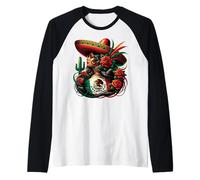 Mexico Flag Mexican Hispanic Siesta Pride Viva México Women Camiseta Manga Raglan